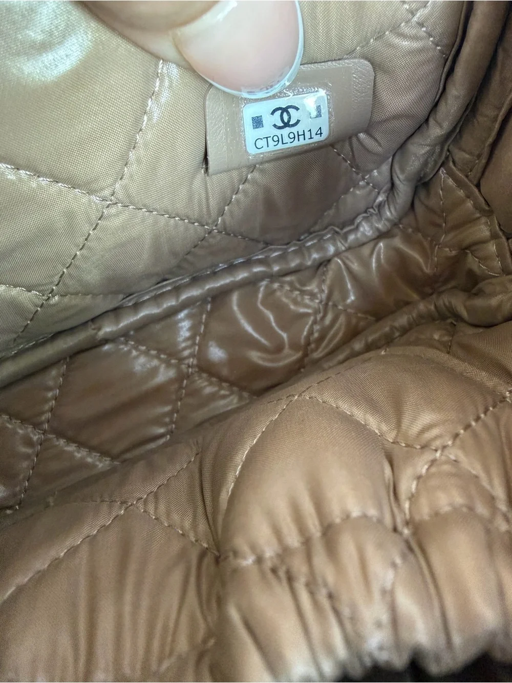 CHANEL Beige Small Curvy Pouch 26C